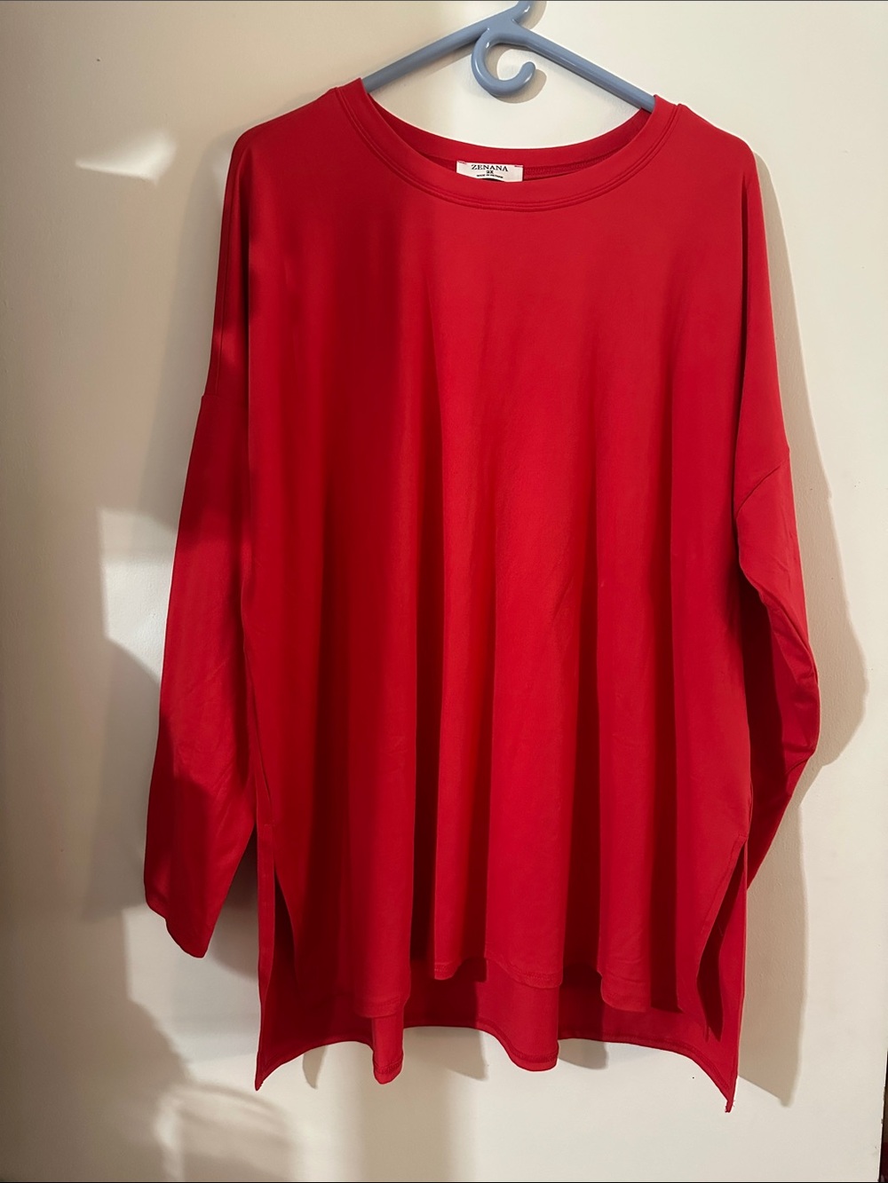 Zenana Vibrant Red Oversized Long Sleeve Top & Leggings
